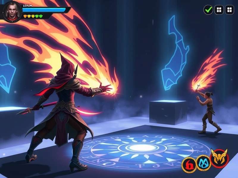 Mystic Shadow Warlock gameplay screenshot showing magical combat
